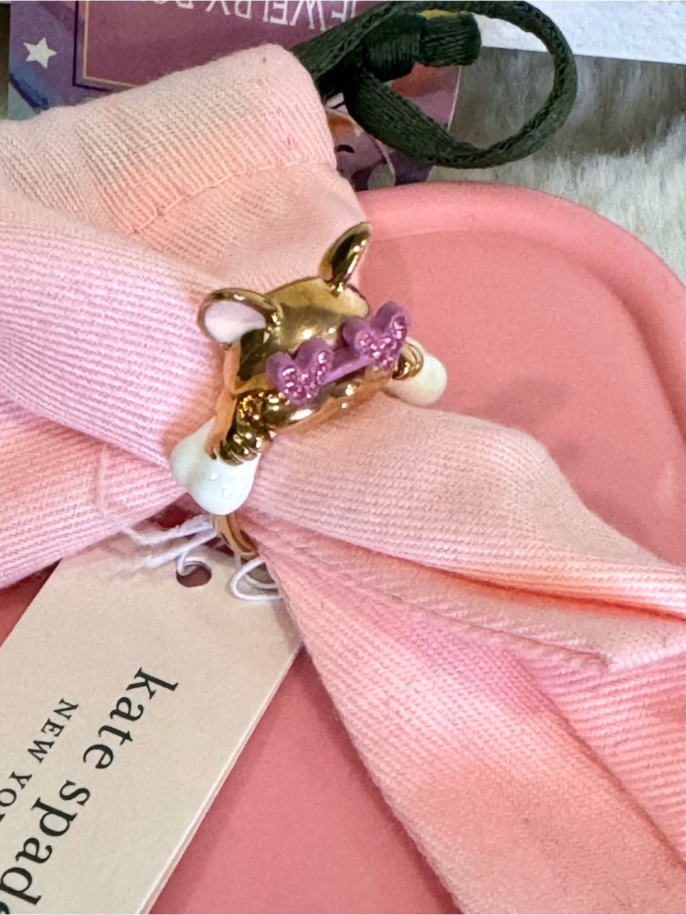 kate spade puppy dog ring Francois fashion Novelty ring woman’s size 7